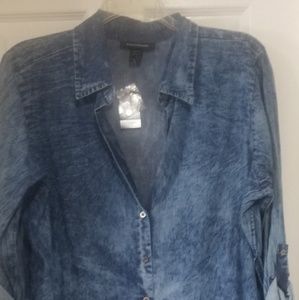 ASHLEY STEWART DENIM DUSTER NWT SIZE 18